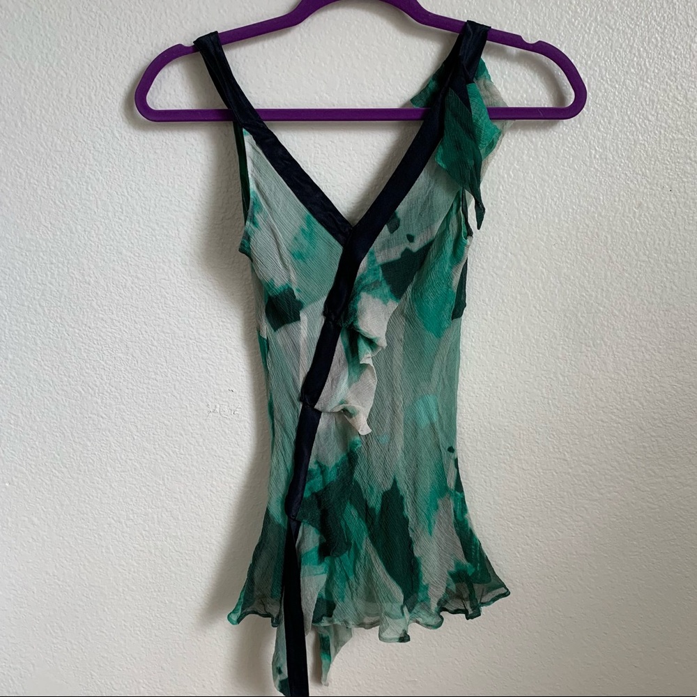 Asymmetrical V-neck Blouse Top